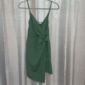 Green cocktail dress